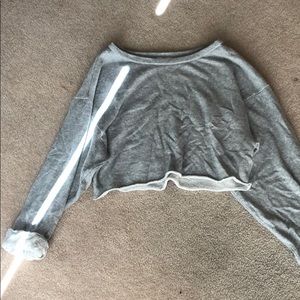 cropped crew neck